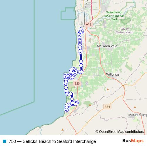750 bus Line Map