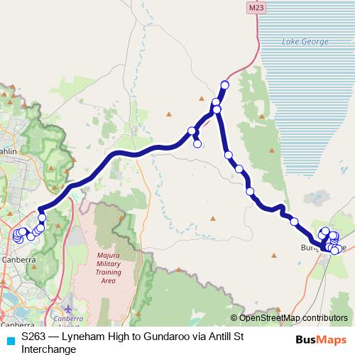 S263 bus Line Map