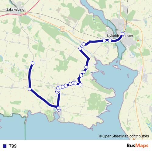 799 bus Line Map