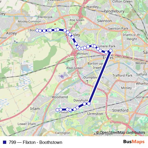 799 bus Line Map