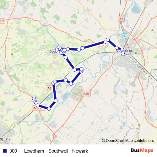 300 bus Line Map