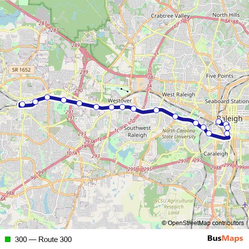 300 bus Line Map