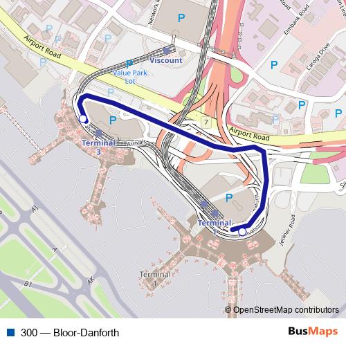 300 bus Line Map