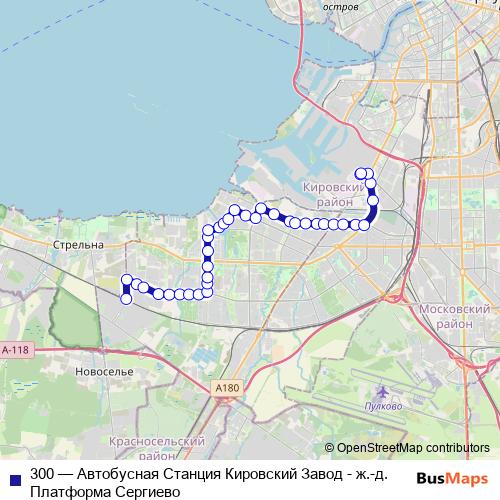 300 bus Line Map
