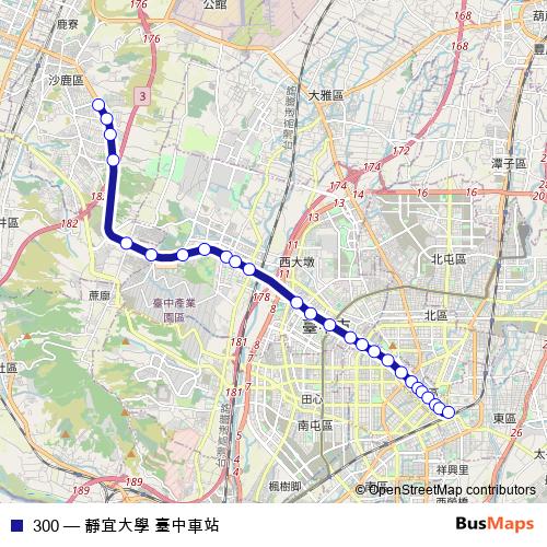 300 bus Line Map