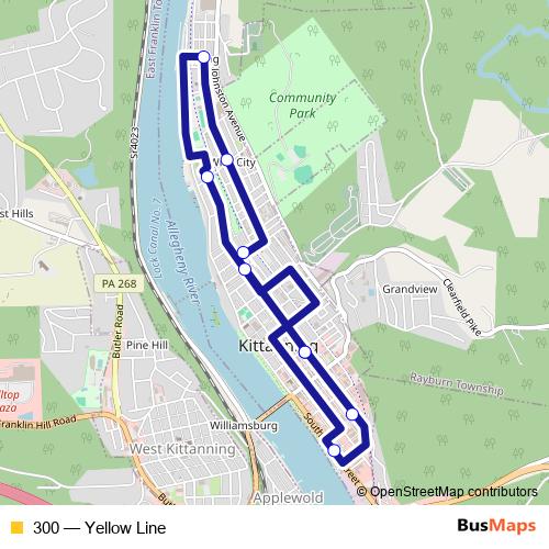 300 bus Line Map