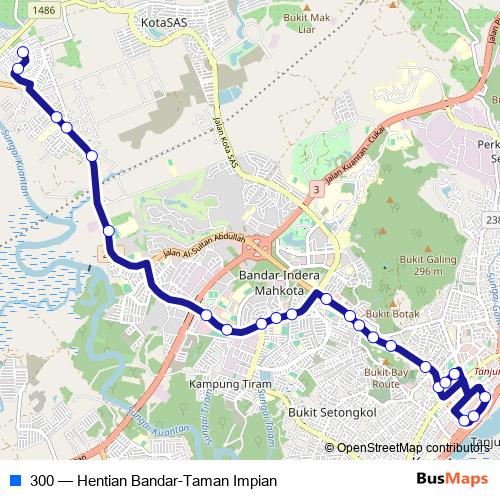300 bus Line Map
