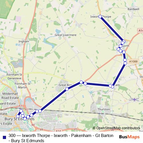 300 bus Line Map