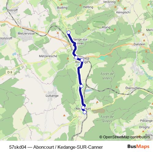 57skd04 bus Line Map