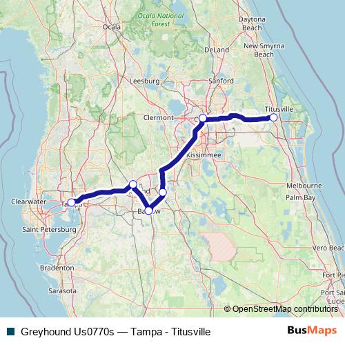 Greyhound Us0770s bus Line Map