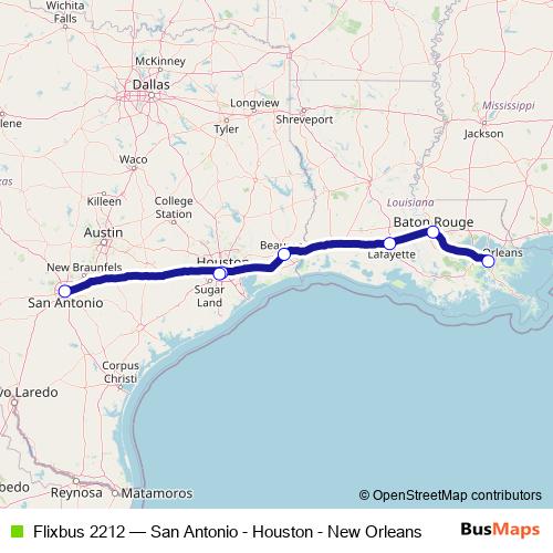 Flixbus 2212 bus Line Map