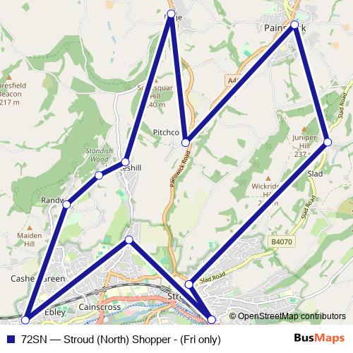 72SN bus Line Map