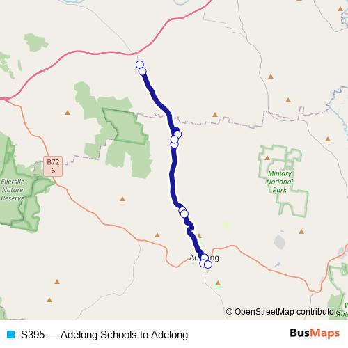 S395 bus Line Map
