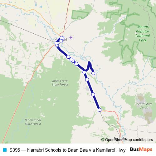 S395 bus Line Map