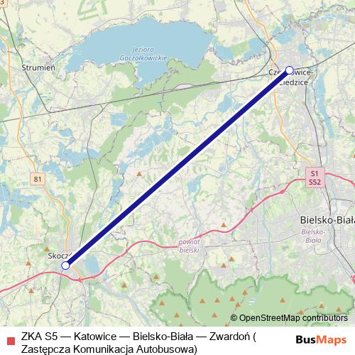 ZKA S5 bus Line Map