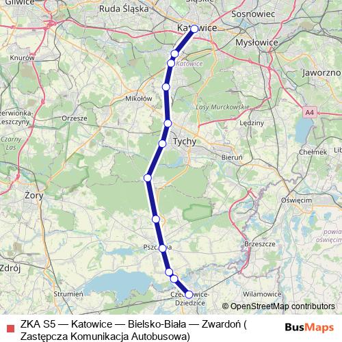 ZKA S5 bus Line Map