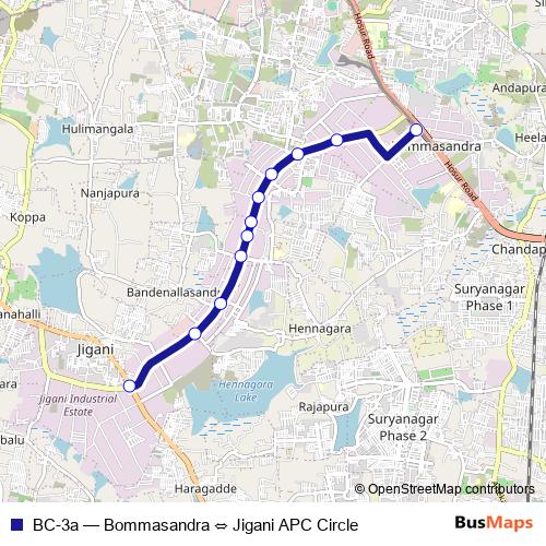 BC-3a bus Line Map