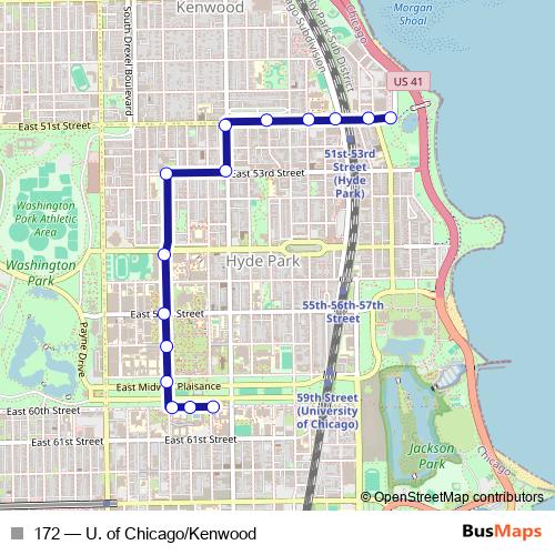 172 bus Line Map