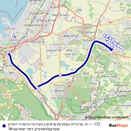 172 bus Line Map