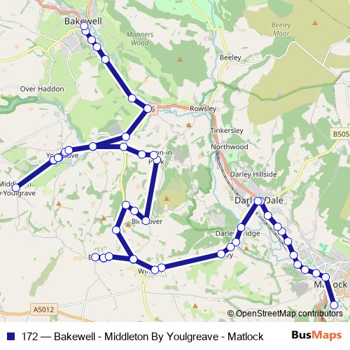 172 bus Line Map