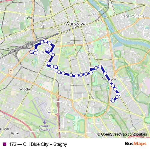 172 bus Line Map
