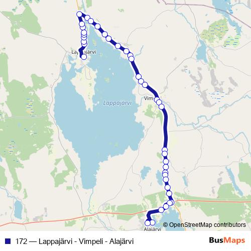 172 bus Line Map