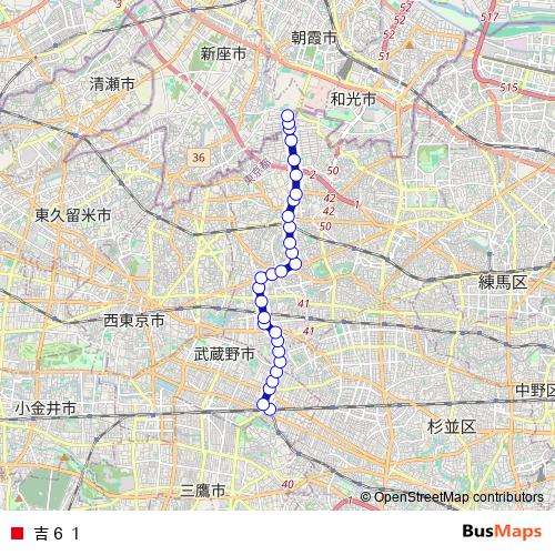 吉６１ bus Line Map