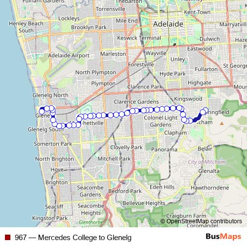 967 bus Line Map