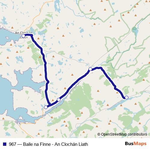 967 bus Line Map