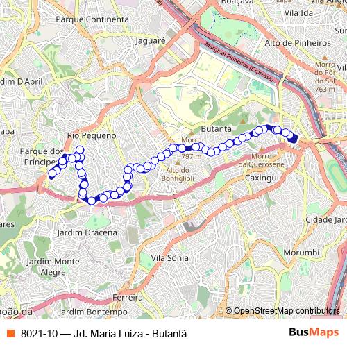 8021-10 bus Line Map