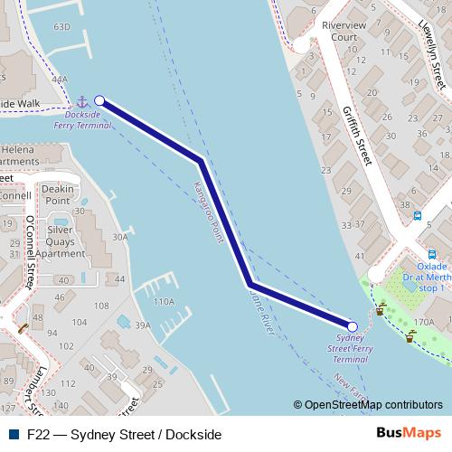 F22 ferry Line Map