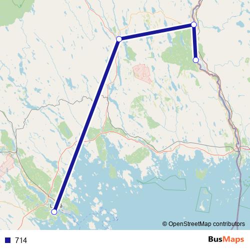 714 bus Line Map