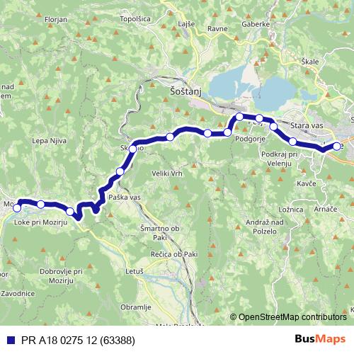 PR A18 0275 12 (63388) bus Line Map