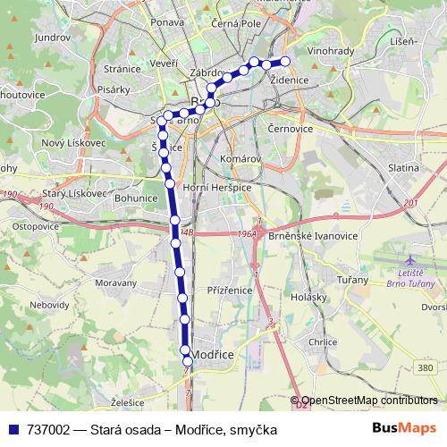 737002 tram Line Map