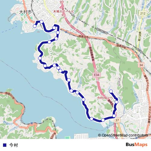 今村 bus Line Map