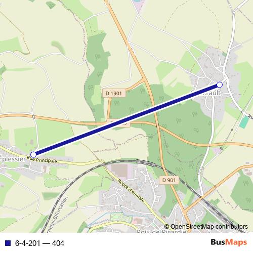 6-4-201 bus Line Map