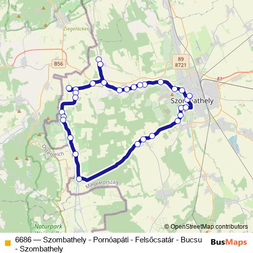 6686 bus Line Map