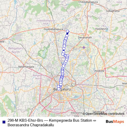 298-M KBS-Ehsr-Brs bus Line Map