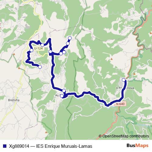 Xg889014 bus Line Map