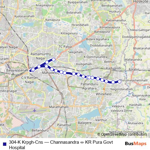 304-K Krpgh-Cns bus Line Map