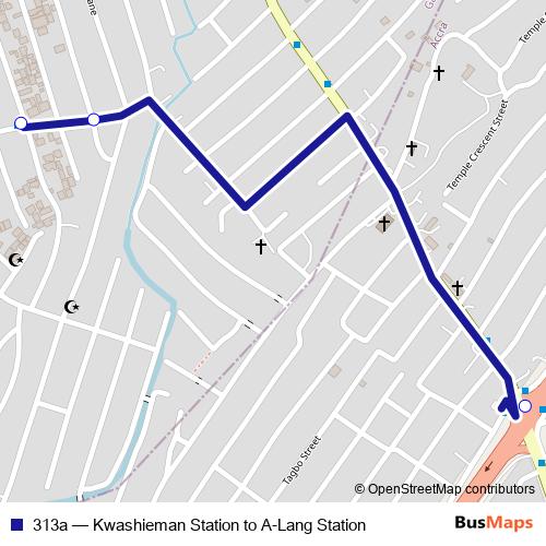 313a bus Line Map