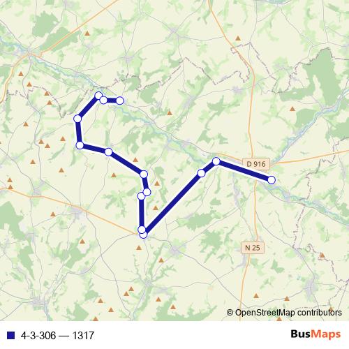 4-3-306 bus Line Map
