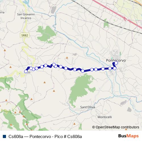 Cs608a bus Line Map
