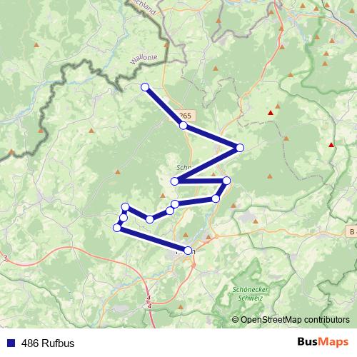 486 Rufbus bus Line Map