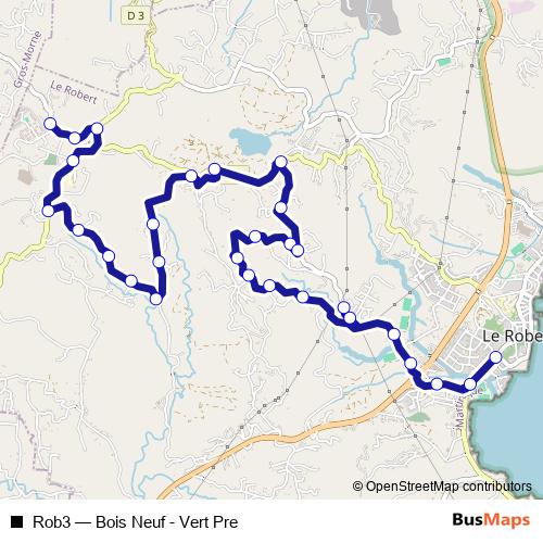 Rob3 bus Line Map