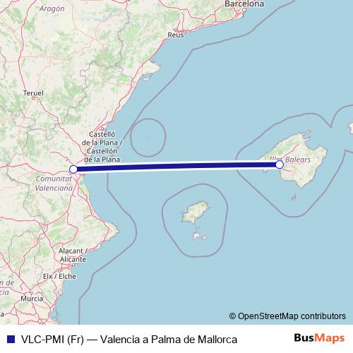 VLC-PMI (Fr) air Line Map