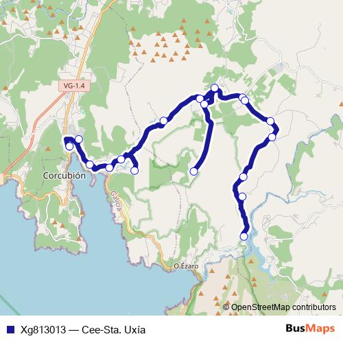 Xg813013 bus Line Map