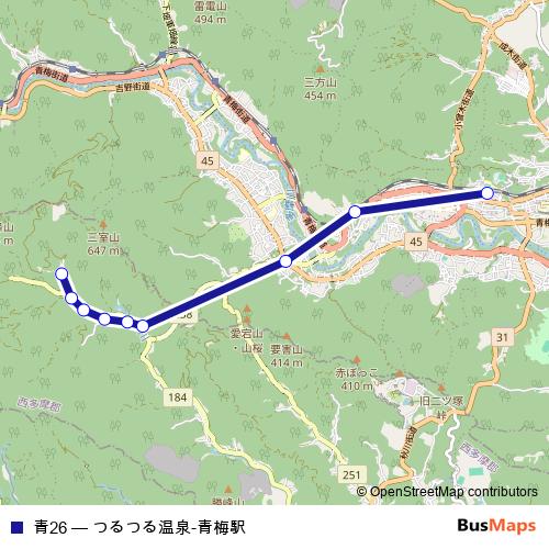 青26 bus Line Map