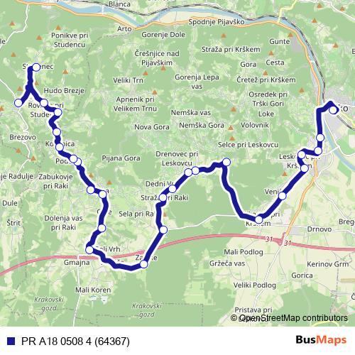 PR A18 0508 4 (64367) bus Line Map