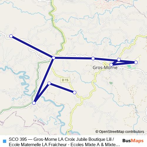SCO 395 bus Line Map